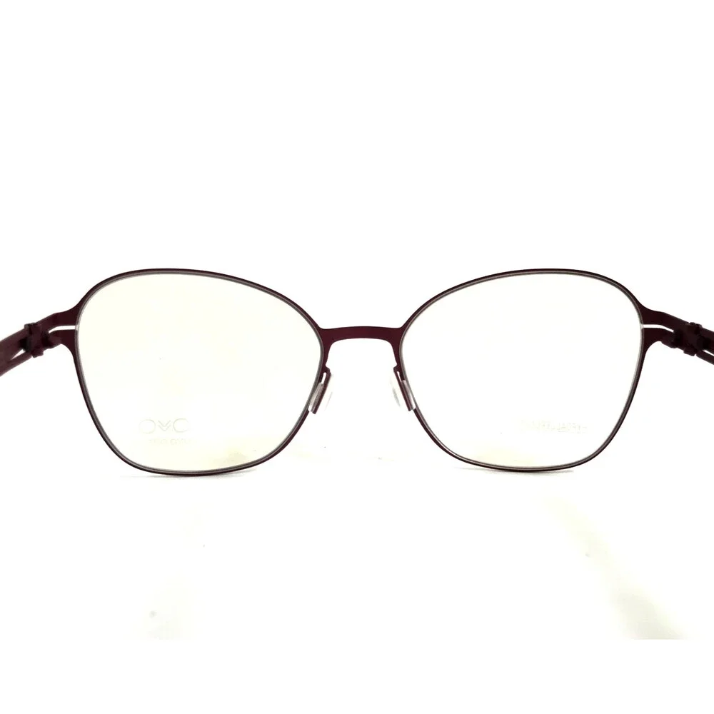Ovvo Optics Eyeglasses Frames 3891 c5700 Burgundy Butterfly Wire Rim 52-18-135